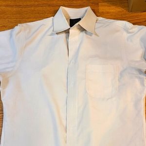 Jos. A. Bank men's L/S dress shirt, 15 1/2-34, bone/ivory solid color